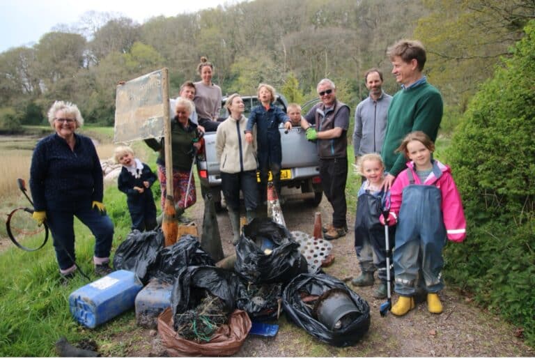 Volunteers at the March river clean near Holbeton