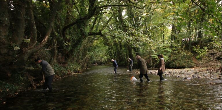 Secrets of the riverbed. The team get Riverfly training.