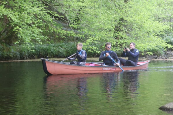 Canoeing down the Rover Erme